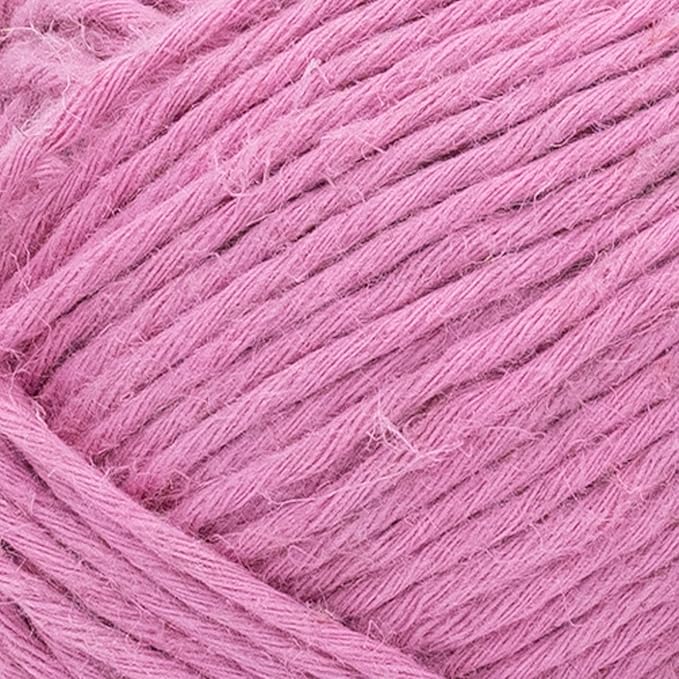 Lion Brand Yarn Cotton Hemp, Soft, Durable Yarn for Crochet and Knitting, 3 Pack, Pink Rose
