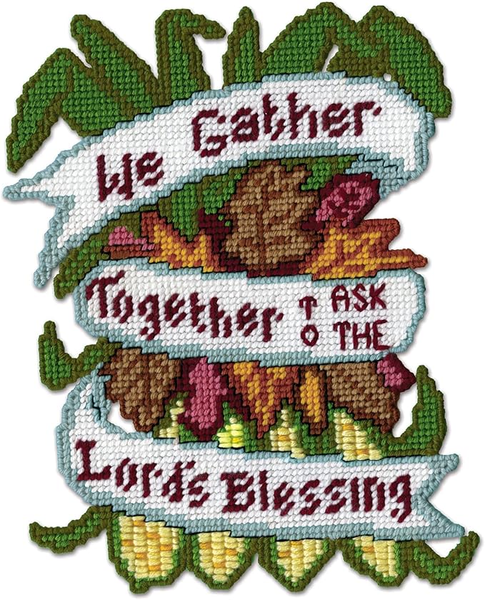 Design Works Crafts Autumn Blessings Plastic Canvas Wall Décor Kit