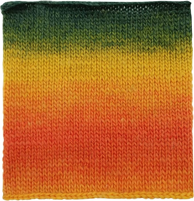 2 Skeins Rainbow Soft Yarn 100% Wool Gradient Multi Color Yarn for Crocheting Knit Total Length 180m×2(196yds×2,50g×2)-4