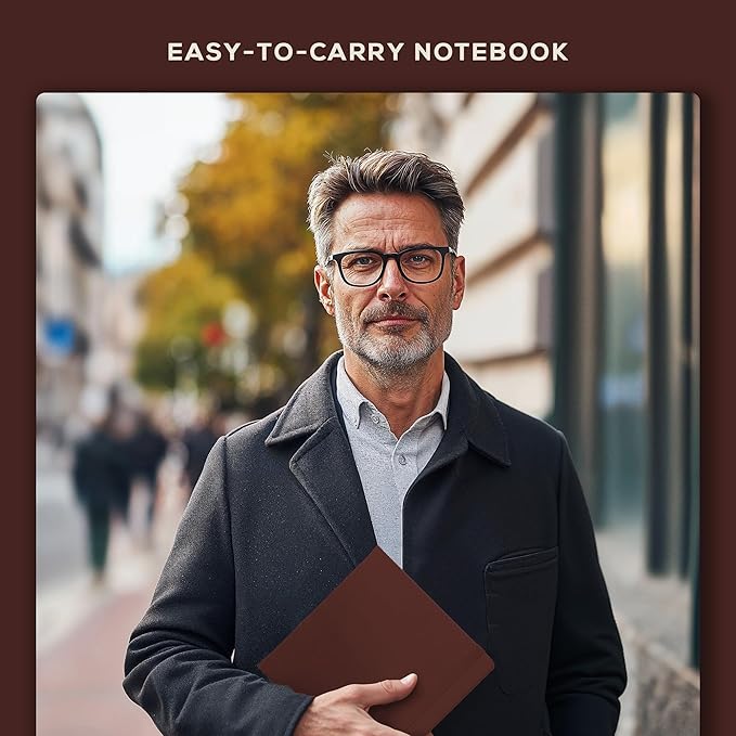 Beechmore Books Square Mixed Media Sketchbook - 8x8 Inch Professional Art Journal, 160 GSM / 98 lb Ivory Paper, Perforated Pages, Vegan Leather Hardcover, Lay-Flat Design for Drawing & Doodling