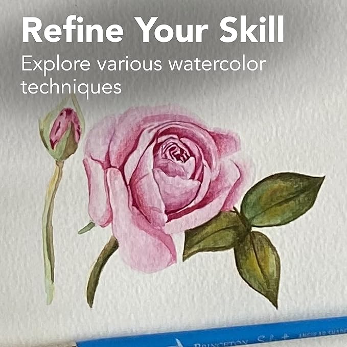Canson XL Series Watercolor Textured Paper Pad for Paint, Pencil, Ink, Charcoal, Pastel, and Acrylic, Fold Over, 140 Pound,, 9” x 12”, 2 Pack, Fold Over Cover, 30 Sheets