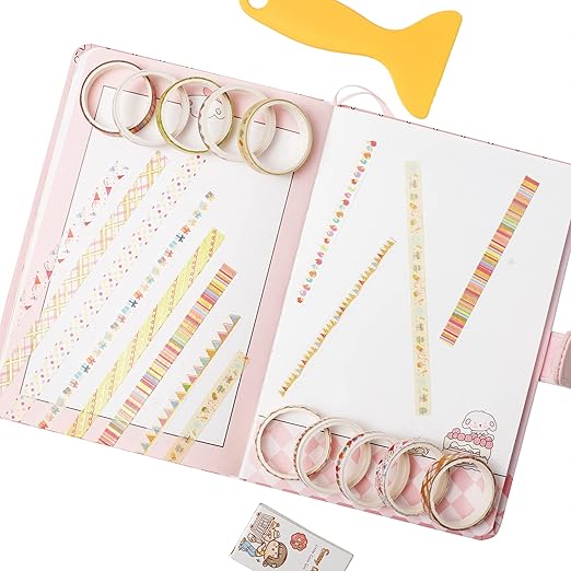 YUBBAEX 10 Rolls Sparkling Washi Tape Set 8mm Skinny Gold Foil Decorative Masking Washi Tapes for Bullet Journal,Scrapbook, Planner, DIY Crafts (Party Elements)
