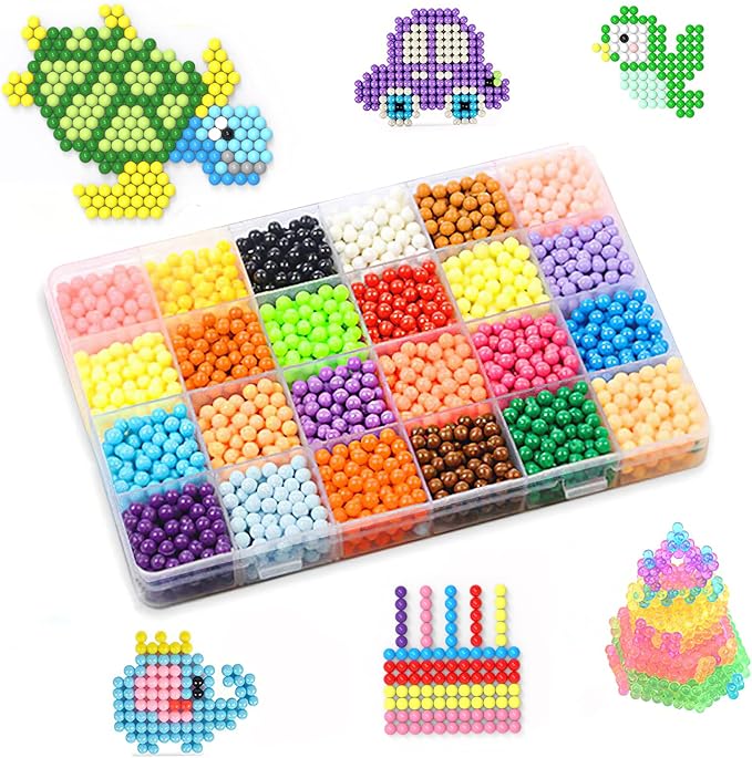 non-iron fuse beads kit 5mm 24 colors 3600 no heat beads refill accessories pack for christmas tree decorations
