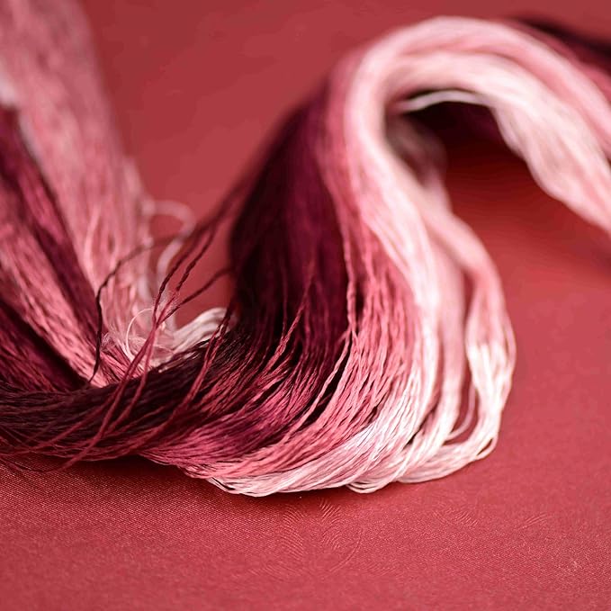 4 Skeins Mulberry Silk Floss Embroidery Thread Floss-Cross Stitch Threads China Silk Woven Jewelry Threads DIY Sewing Kits (16)