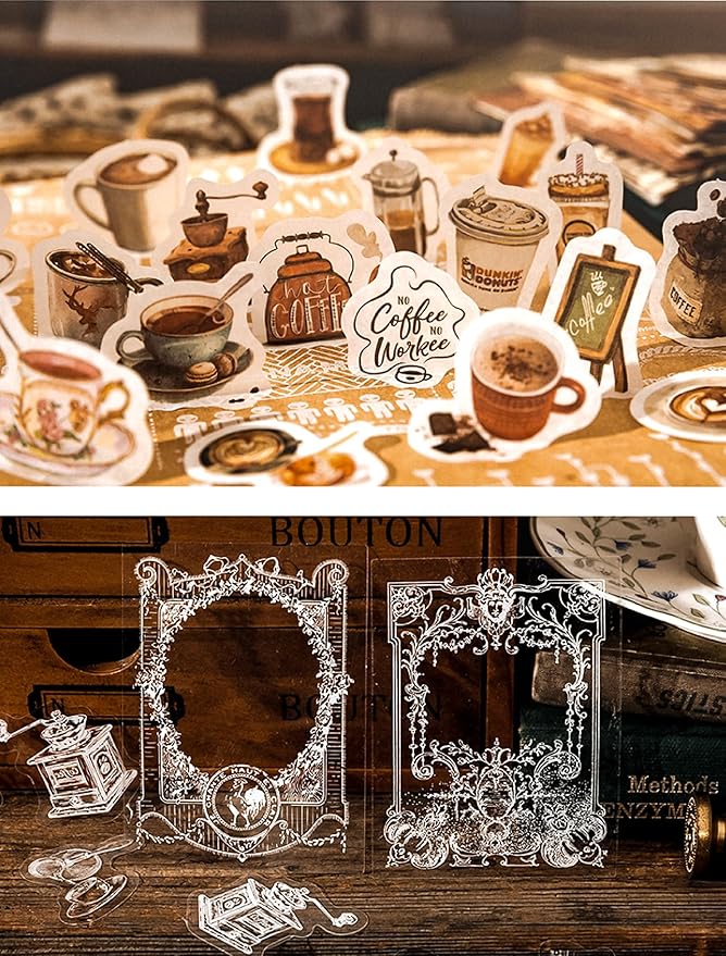 Vintage Scrapbooking Supplies Kit – Scrapbooking Supplies Vintage, Vintage Book Pages & Ephemera, Washi Stickers & Paper for DIY Junk Journals, Collage Art, Memory Albums, and Gift Decoration