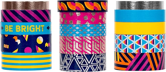 Scotch Expressions Washi Tape Multi Pack, Thin Foil Collection (C1017-5-P1)