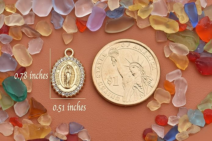 Pack of 20 Rhinestone Charms Gold Plated Pendants Pave Crystal Accessories for Necklace Bracelet Jewelry Making DIY Crafting