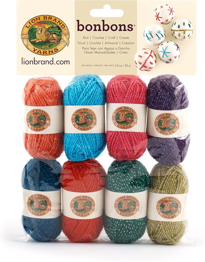Lion Brand Yarn 601-660 Bonbons Yarn, Celebrate