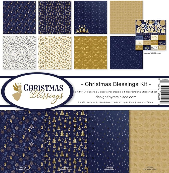 Reminisce Christmas Blessings Scrapbook Collection Kit