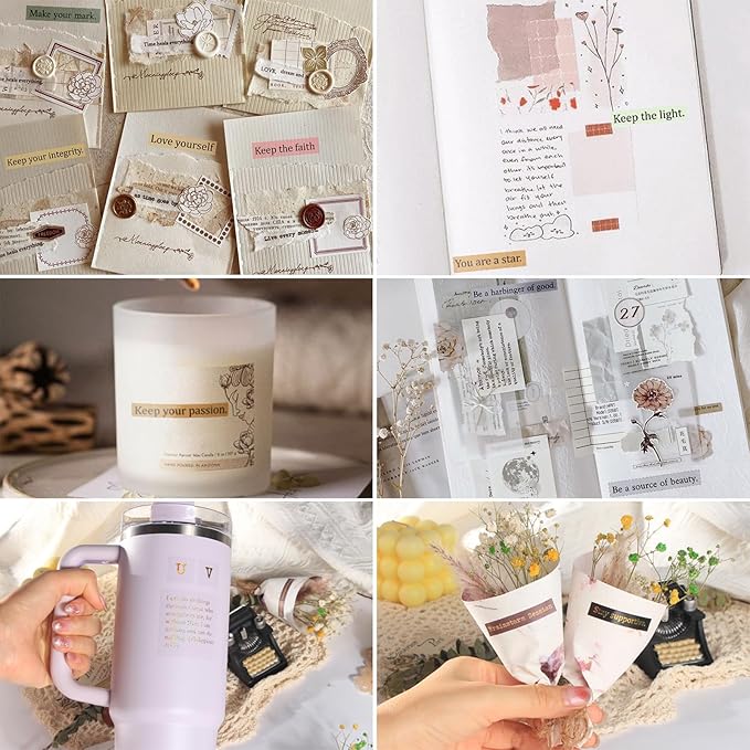 Quote and Sayings with Bible Verses Stickers for Journaling, 846Pcs Word Stickers, 24 Sheets Gold Foil Small Talk Sticker Book for Junk Journal Supplies, Scrapbooking, Bujo, Card Making