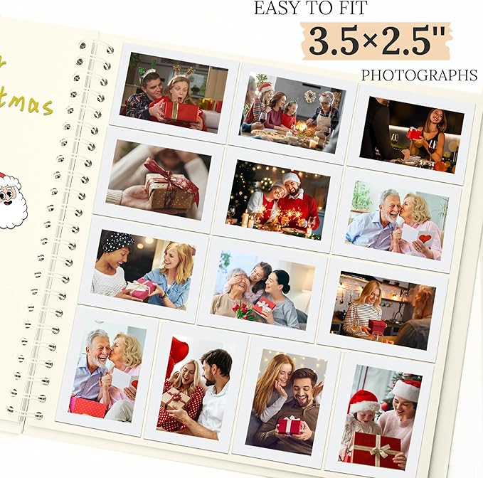 Scrapbook 12x12 Inch DIY Scrapbook Album Hardcover Kraft Paper Scrap Book Photo Albums 100 Pages Perfect for 4x6 / 5x7 / 6x8 Photos Memory Book for Family, Wedding