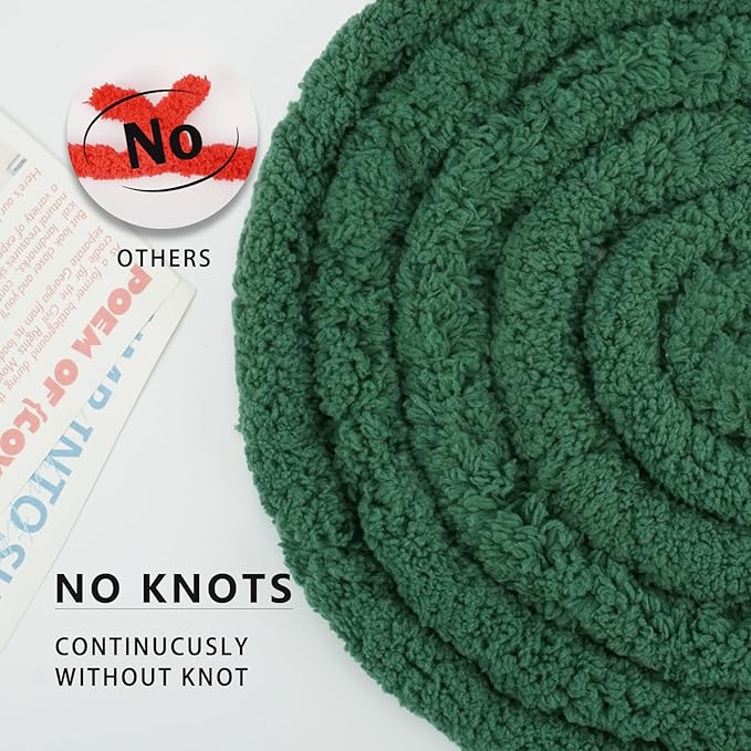 Chunky Yarn for Hand Knitting, Chunky Chenille Blanket Yarn for Crocheting, Bulky Soft Fluffy Chenille for Blanket Project, 8 Pack of 8oz/25yds, Dark Green