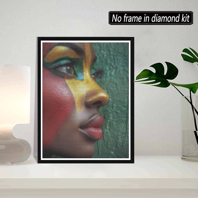 SKRYUIE 5D Diamond Painting Kits African Women - DIY Diamond Art Kits for Adults African Americans, Full Round Drill - Crystal Embroidery Cross Stitch - Craft for Wall & Office Decor - 12x16 Inch e1