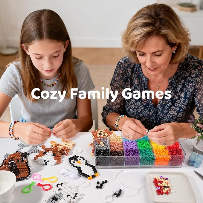 2600+pcs Pony Beads Kit, 18 Color Rainbow Plastic Multicolor Pony Bead Bulk with Elastic String Bead Pets DIY Crafts Jewelry Making Kit for Bracelets Bag Charm Necklaces Key Chain