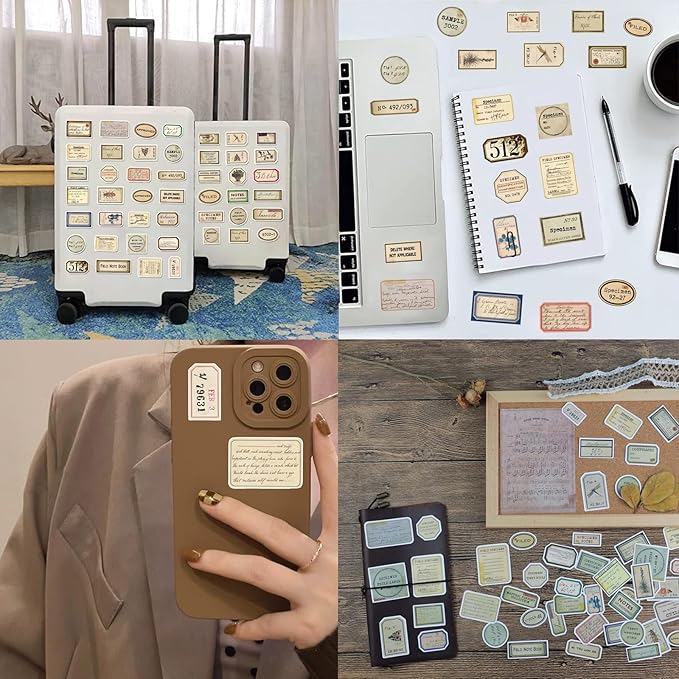 140 Pcs Vintage Aesthetic Stickers for Adults, Junk Journal Supplies for Scrapbooking Bullet Journal Collage Diary DIY Crafts