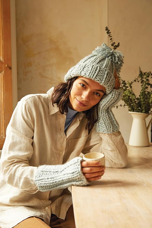 DMC Mindful Making Rhythm Rib Hat & Mitts Knitting Kit
