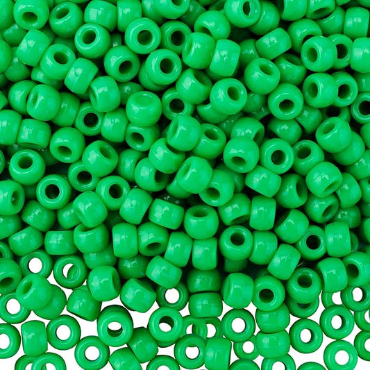 qpixvb 1100pcs pony beads,green pony beads,green bead for jewelry making,bulk kandi christmas bead for bracelets making,diy crafts gifts,hair braids