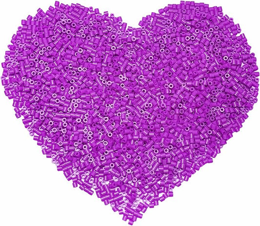 yowamho 3000pcs beads fuse beads - 5mm light purple melting beads for crafts, hama beads bulk refill kit.