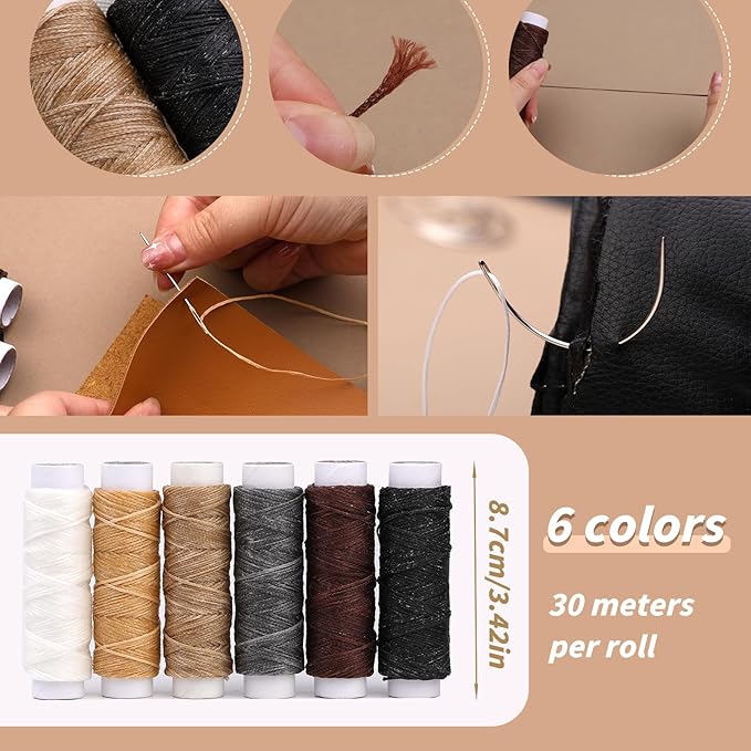 49 Pcs Book Binding Kits for Beginners Hand Bookbinding Tools Bookbinding Supplies with Paper Awl Binding Ribbon Brush and Steel Ruler for DIY Bookbinding Crafts