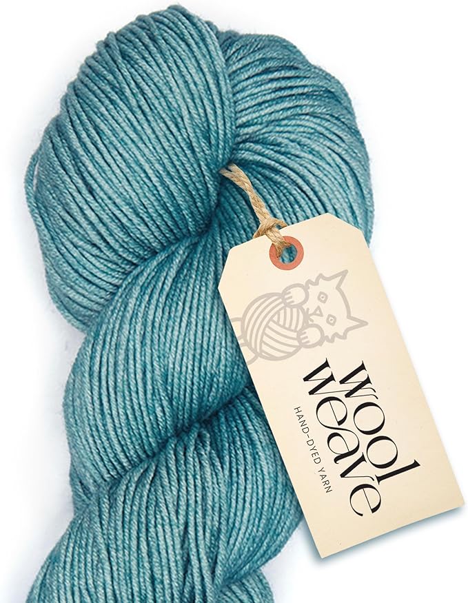 Superwash Merino Wool Yarn for Knitting & Crocheting - Premium Hand Dyed, 100gr, 240 Yards Medium Weight - Luxurious, Soft & Durable Sage Green Yarn