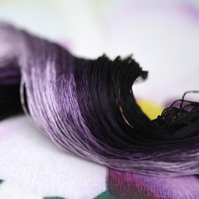 Natural 100% Silk Thread, Handmade Embroidery Thread Silk Floss 9 Colors 110m Each (74)