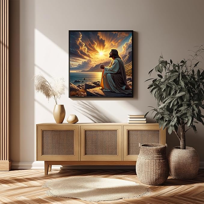Paint by Numbers Kit for Adults, Jesus Paint by Numbers Kit for Adults Beginners, DIY Acrylic Painting on Canvas for Home Wall Art Decor(16x16Inch