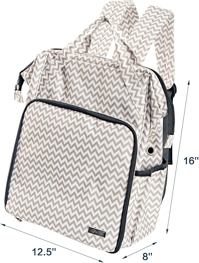 HOMEST Crochet Bag Organizer, Large Capacity Yarn Storage, Knitting Bag for Carrying Projects, Crocheting Hooks, Suppliers, Needles and Accessories, Ripple