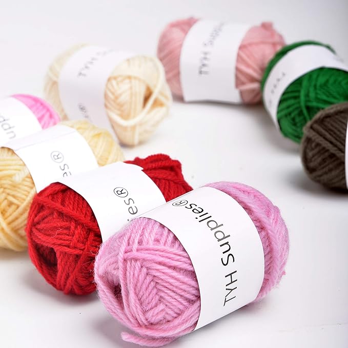 TYH Supplies MK Collection 10 Acrylic Yarn Skeins, Soft DK Mini Yarn Balls for Crochet & Knitting, Amigurumi, Crafts, Small Beginner Projects, Curated Multicolor Yarn Pack