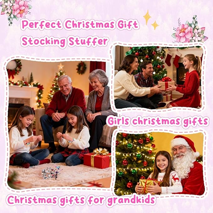 COO&KOO Girls Charm Bracelet Making Kit: Girls Toys Age 6-8, Gifts for 6 7 8 9 10 Year Old Girl Birthday Gift, Unicorn Jewelry Making Kit Crafts for Girl 8-12, Arts and Crafts for Kids Ages 8-12