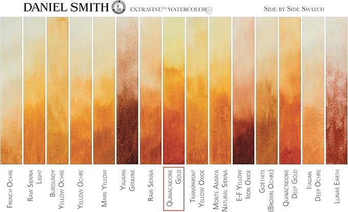 Daniel Smith 284610089 Extra Fine Watercolors Tube, 5ml, Quinacridone Gold, 0.17 Fl Oz (Pack of 1)