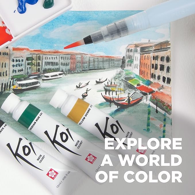 SAKURA Koi Water Color Paint, 12ml Tubes, 12 Color XMW12L-12SET