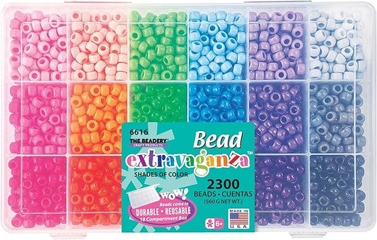 The Beadery - Bead Extravaganza Shades of Color Bead Box - 2300 Beads - 6616