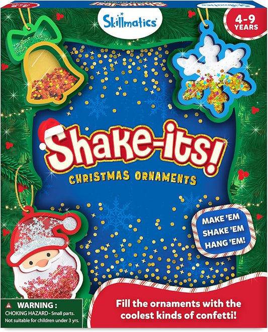 Skillmatics Art & Craft Activity - Shake-its Christmas Ornaments, DIY Holiday Decoration Kit, Glitter Craft Kit, Creative Activity, Gifts for Girls & Boys Ages 4, 5, 6, 7, 8, 9
