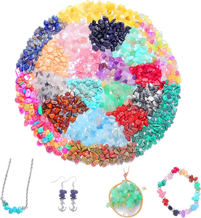 xmada jewelry making supplies kit - 1587 pcs beads, crystal beads, jewelry pliers, beading wire, earring hooks, rings, bracelets for girls and adults