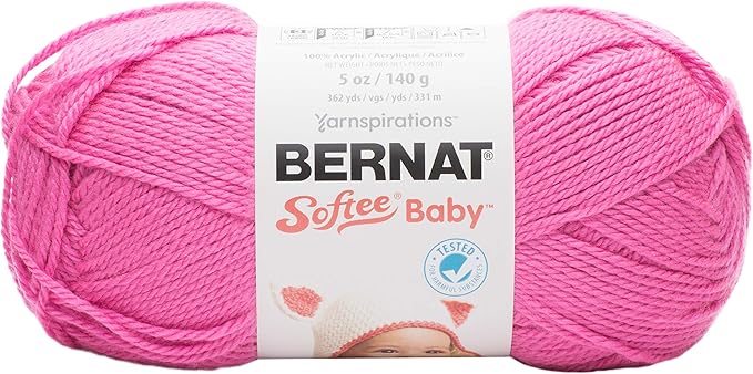 Bernat Softee Baby Yarn, 5 oz, Petunia, 1 Ball