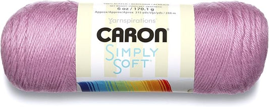 Caron H97COL0005 Simply Soft Collection Yarn, 6oz, Gauge 4 Medium, 100% Acrylic- Blackberry - Machine Wash & Dry