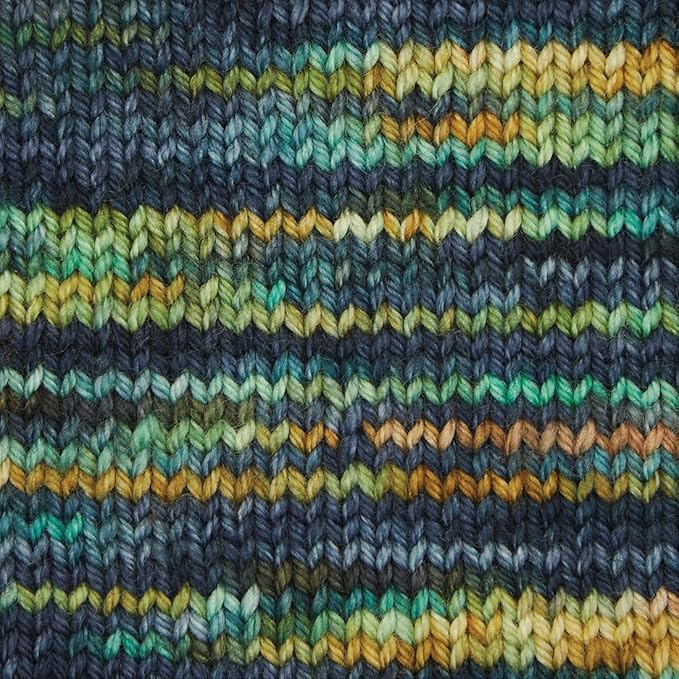 KnitPro Symfonie Fingering Weight Hand Dyed Variegated Yarn Skein | Extra Fine Merino Wool & Polyamide Blend for Knitting & Crocheting, Oeko-TEX Certified 400m, 100g | Terra Riverbank