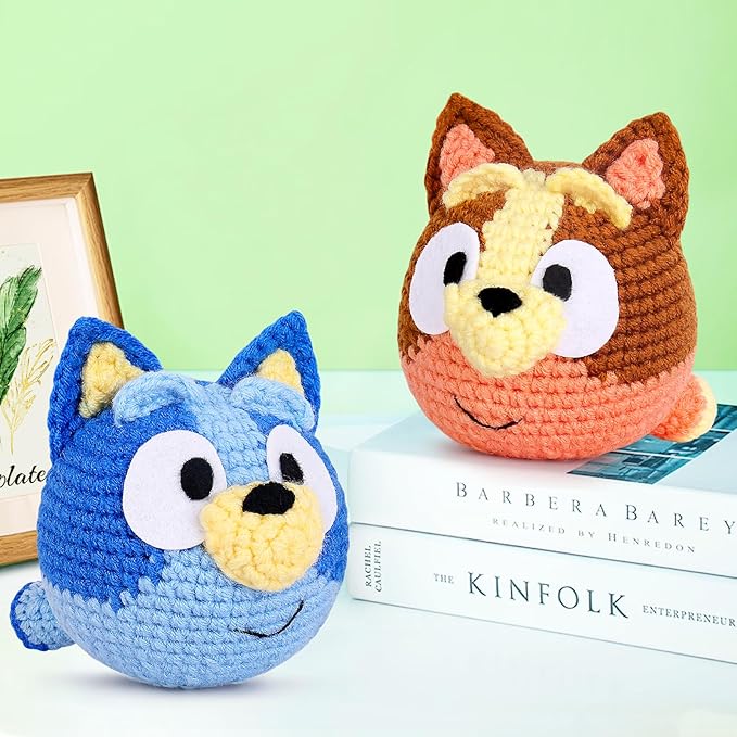 Acehochen Crochet Kit for Beginners, Beginner Crochet Kit for Adults with Step-by-Step Video Tutorials, Crochet Animal Kits Knitting Supplies (2 Pack)