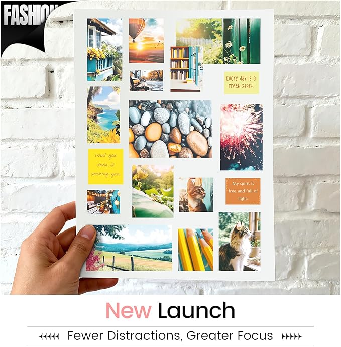 Sawnfay Vision Board Book - 2026 Vision Board Sticker Book, with Motivational Images & Quotes, Vision Board Kit & Supplies for Women