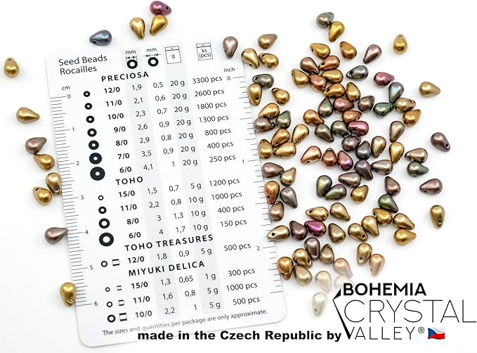 Czech 100-Piece Glass Beads, Small 4x6mm, Teardrop Gold Purple Iris 01640