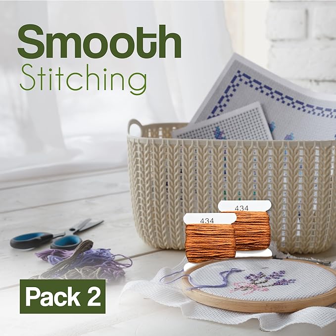 Embroidery Floss Kit and Refills - Cotton Threads - DMC Color Coding for Cross Stitch, String Crafts, Friendship Bracelets