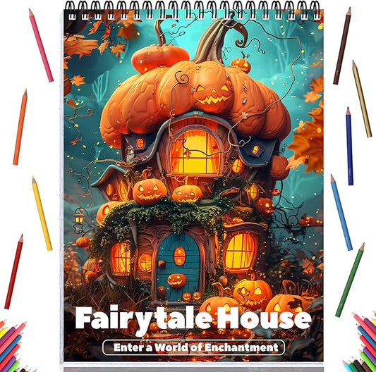 Coloring Books for Adults Relaxation Coloring Book for Women Spiral Bound Printed On One Side Thick Paper Mindfulness Halloween Gifts, Mindfulness Coloring Book 24 Coloring Pages