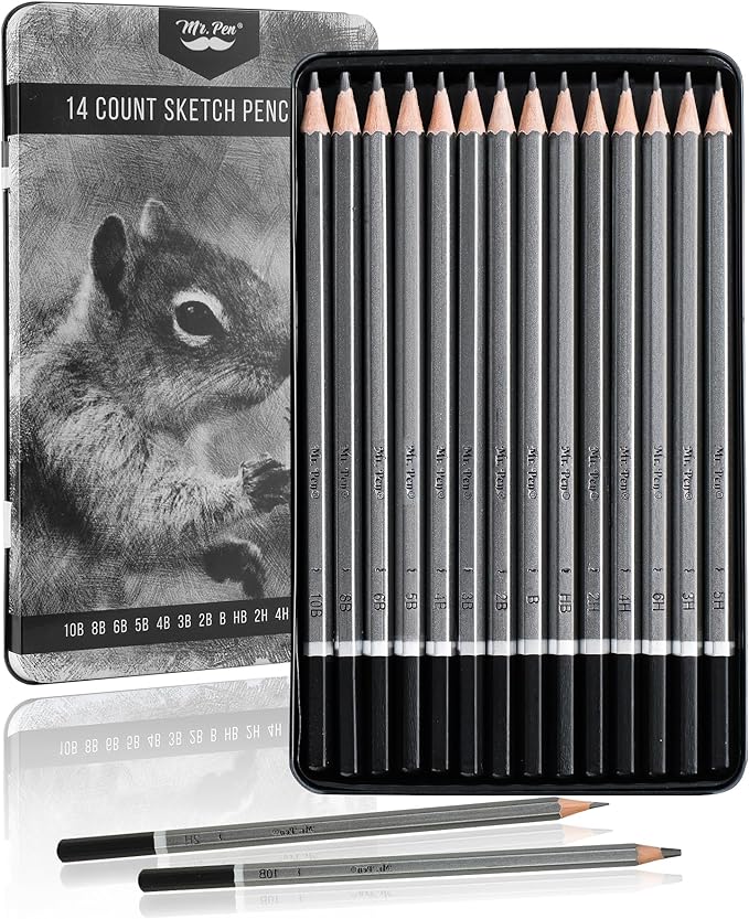 Mr. Pen- Sketch Pencils for Drawing, 14 Pack, Graphite Pencils for Drawing Pencils