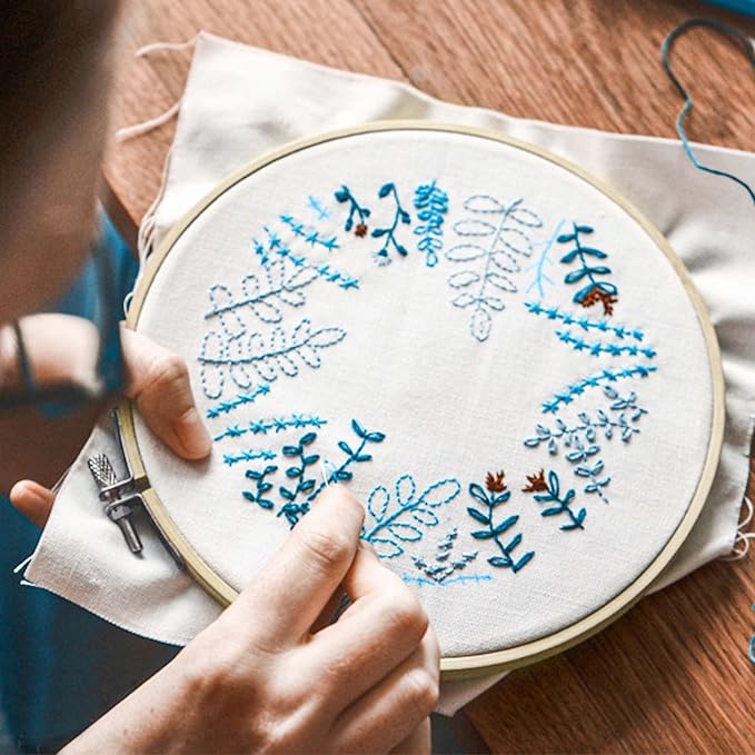 giemson embroidery hoop 10 inch 12 pieces large embroidery hoops bamboo circle cross stitch hoop for embroidery art craft sewing