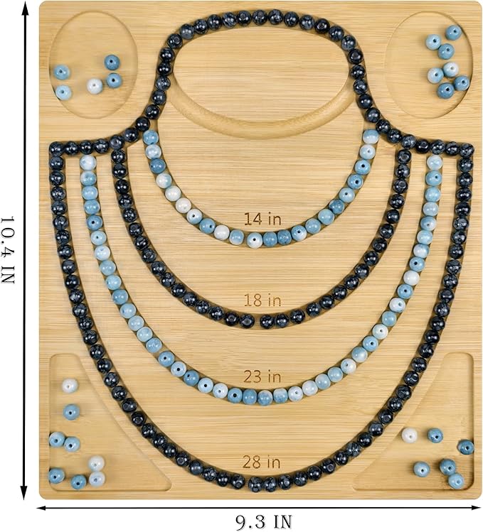 Petoysoso Bead Boards for Jewelry Making,Bamboo Necklace Making Supplies,Jewelry Making Supplies,Bead Board Tray