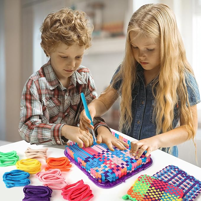 ddai weaving loom refill loops kit – loom refill loops for weaving potholder loom kit - arts and crafts for kids ages 6 7 8-12 13 girls boys adults - crafts supplies 224 pcs in 8 bright colors