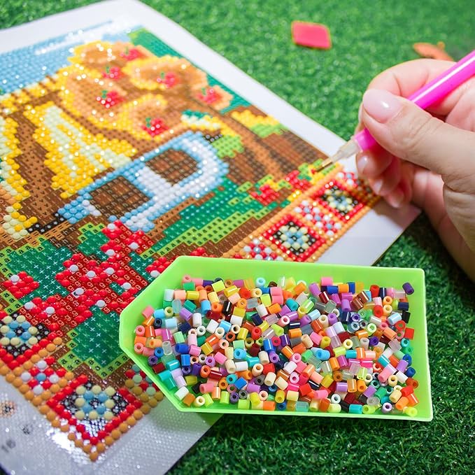 Libima 11200 Pcs 56 Colors Fuse Beads Bulk for Kids Art and Crafts Assorted Iron Beads Set Multicolored for Birthday Gift Bracelet Making Accessories (5mm)