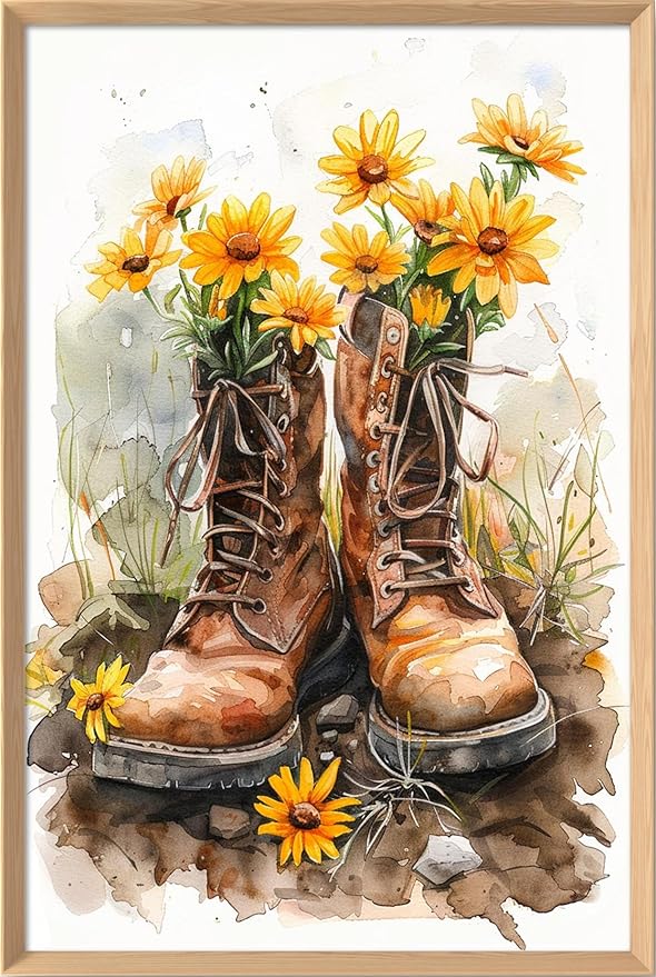 leczany cross stitch stamped kits for adults beginners patterns craft kit needlepoint full range of diy embroidery kits starter 11ct 3 strands | shoes and chrysanthemums 15×22.8 inches