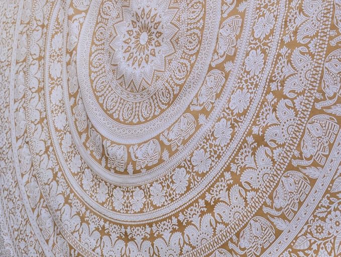 popular handicrafts wall hanging for bedroom hippie mandala bohemian design indian magical thinking tapestries dorm decor 84 x 90 inches (215cm x 230cm) red yellow