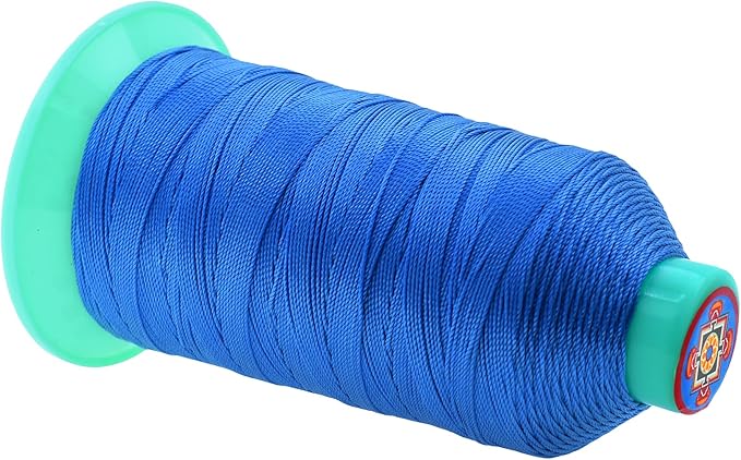 Mandala Crafts Size 277 840D T270 Bonded Nylon Thread - Sky Blue 800 YDs Tex 270 Heavy Duty Sewing Threads for Leather, Jeans, Weaving, Outdoor Marine Upholstery